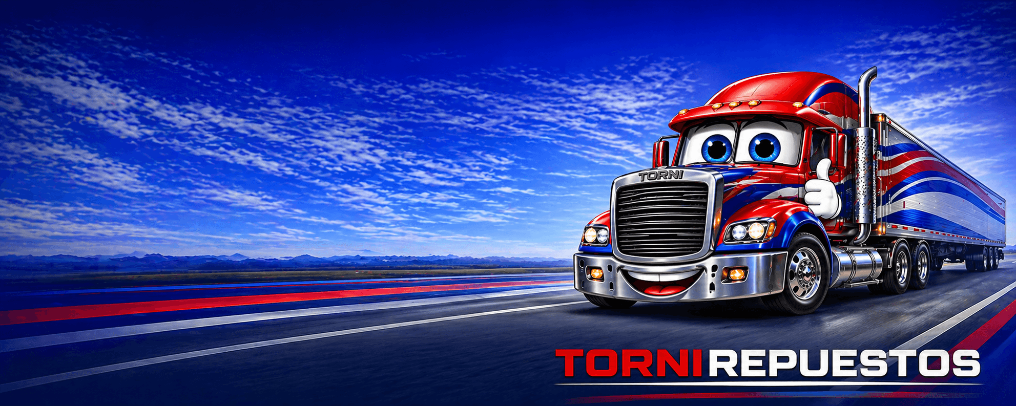 Tractomula Tornirepuestos en carretera